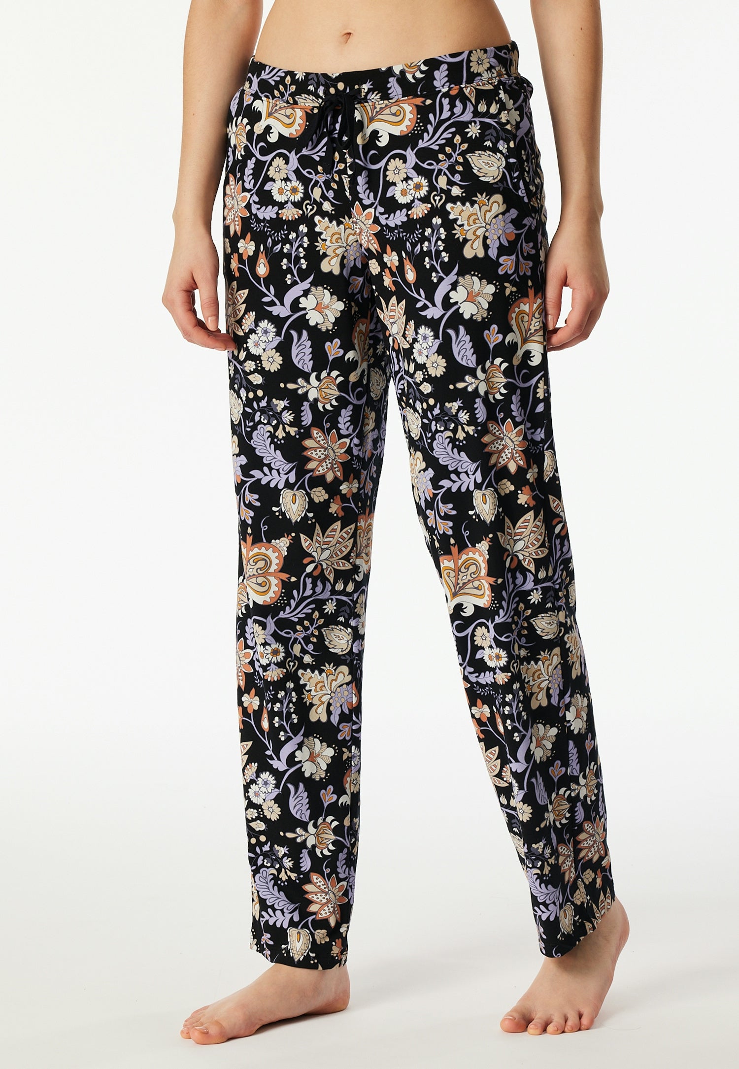 Schlafhose aus Baumwolle - 000-schwarz - Schwarz