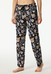 Schlafhose aus Baumwolle - 000-schwarz - Schwarz