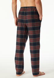 Pyjamahose lang aus Baumwolle - 702-dunkelgrün - Rot