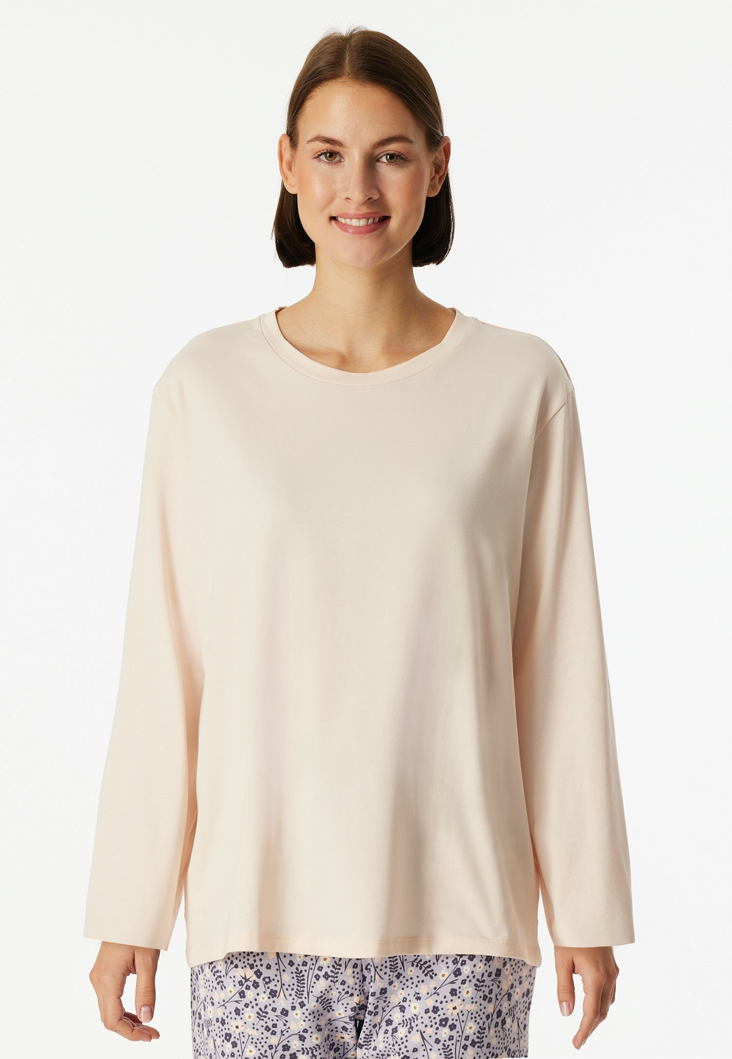 Schlafshirt aus Baumwolle - 404-champagner - Beige