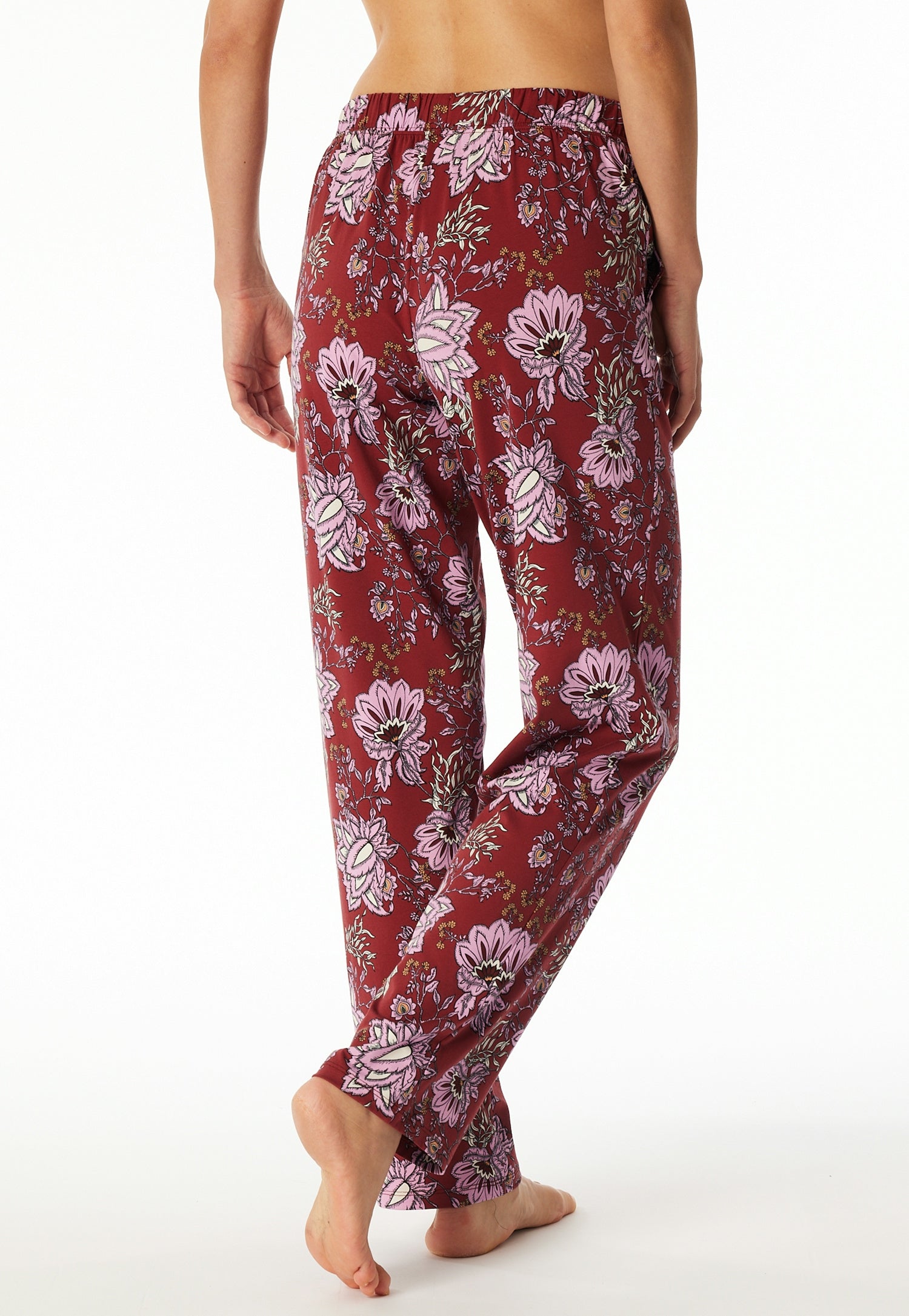 Schlafhose aus Baumwolle - 507-dunkelrot - Rot