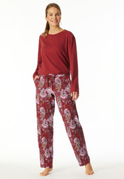 Schlafhose aus Baumwolle - 507-dunkelrot - Rot