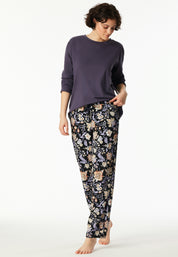 Schlafhose aus Baumwolle - 000-schwarz - Schwarz