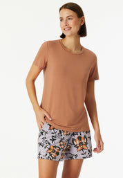 Schlafshirt aus Modal - 308-rost - Orange