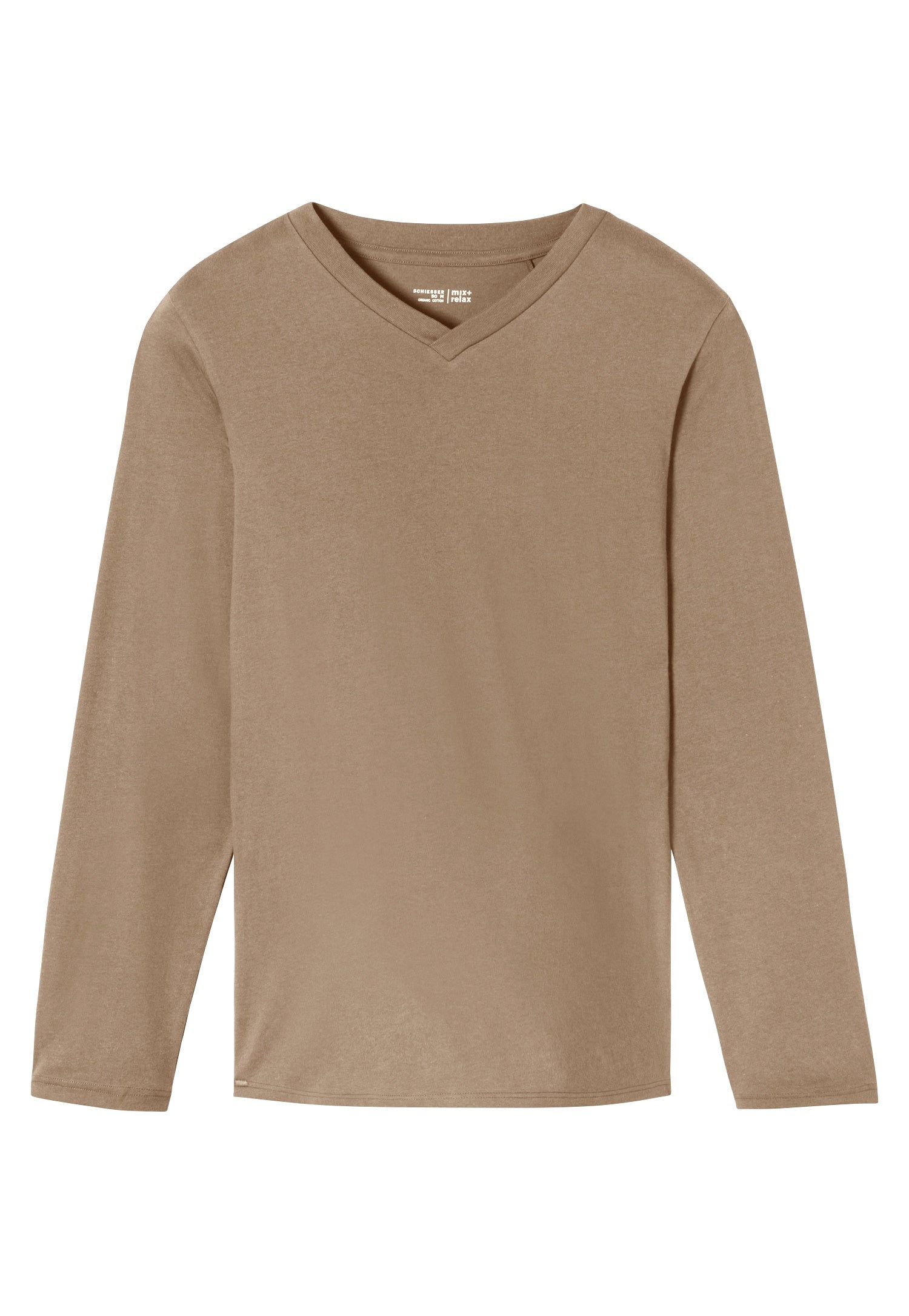 Langarmshirt aus Baumwolle - 309-nougat - Braun