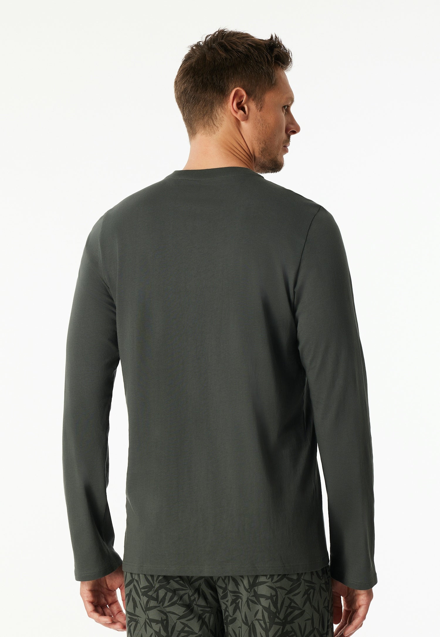 Langarmshirt aus Baumwolle - 702-dunkelgrün - Grün