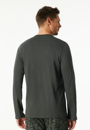 Langarmshirt aus Baumwolle - 702-dunkelgrün - Grün