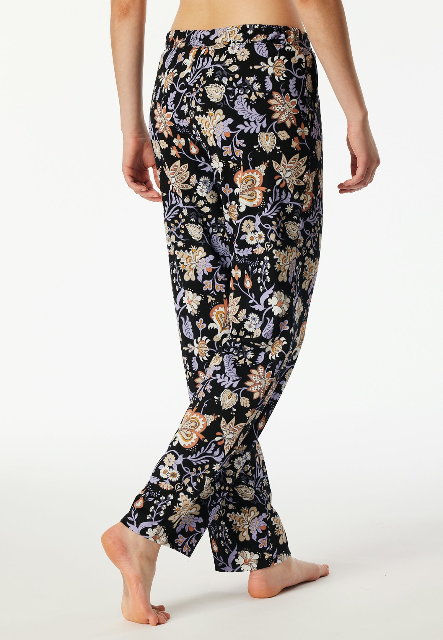 Schlafhose aus Baumwolle - 000-schwarz - Schwarz