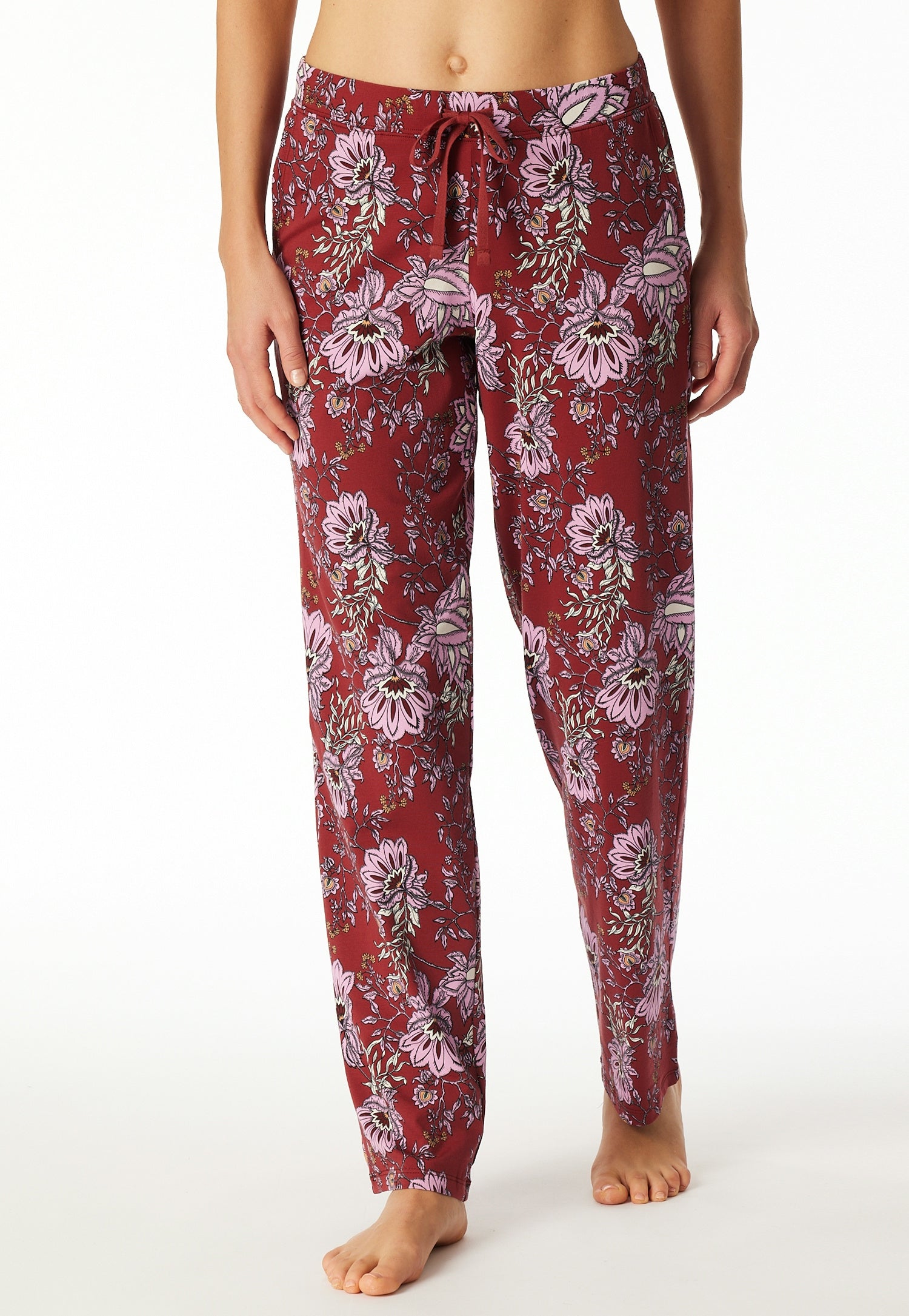 Schlafhose aus Baumwolle - 507-dunkelrot - Rot