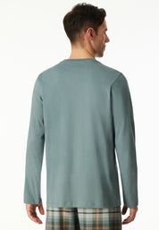 Langarmshirt aus Baumwolle - 709-mineral - Grün