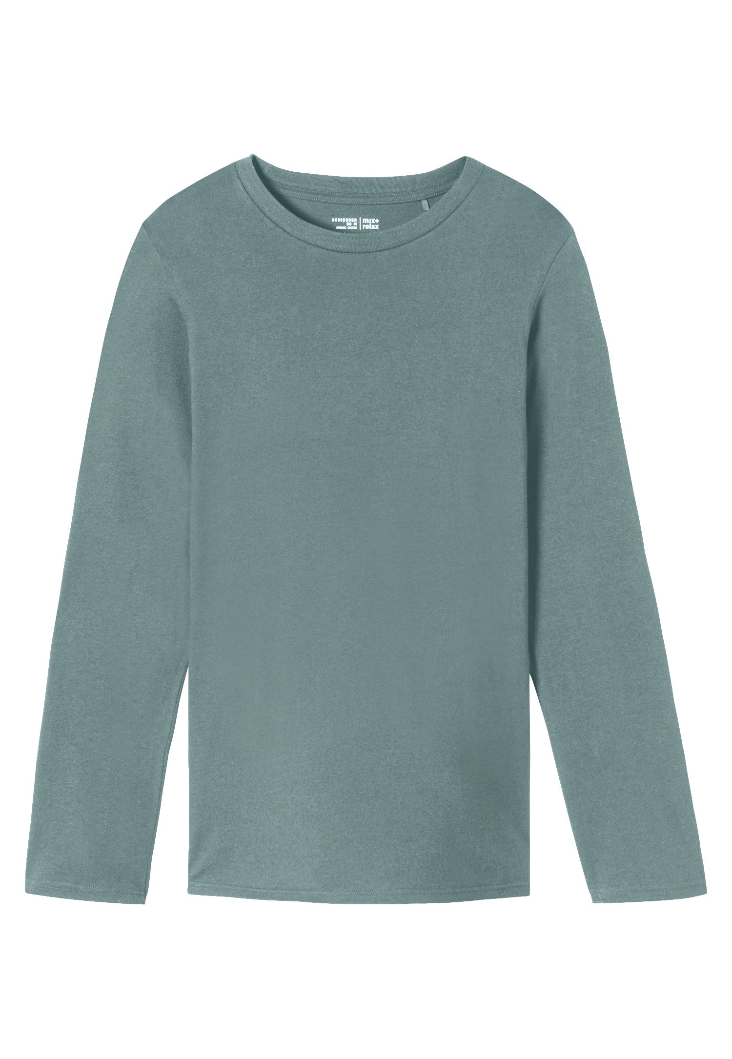Langarmshirt aus Baumwolle - 709-mineral - Grün