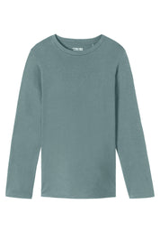 Langarmshirt aus Baumwolle - 709-mineral - Grün