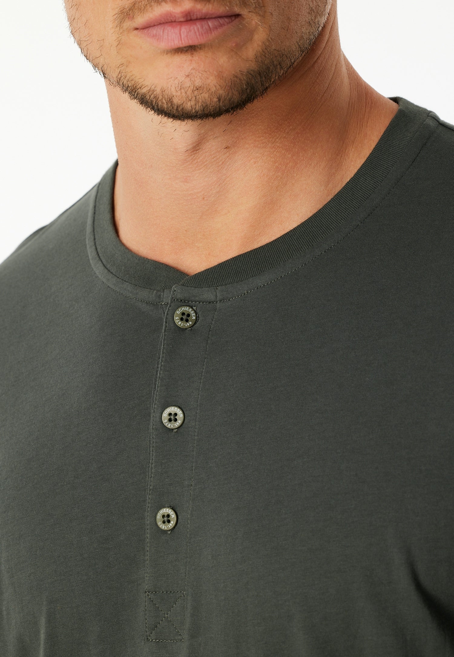 Langarmshirt aus Baumwolle - 702-dunkelgrün - Grün