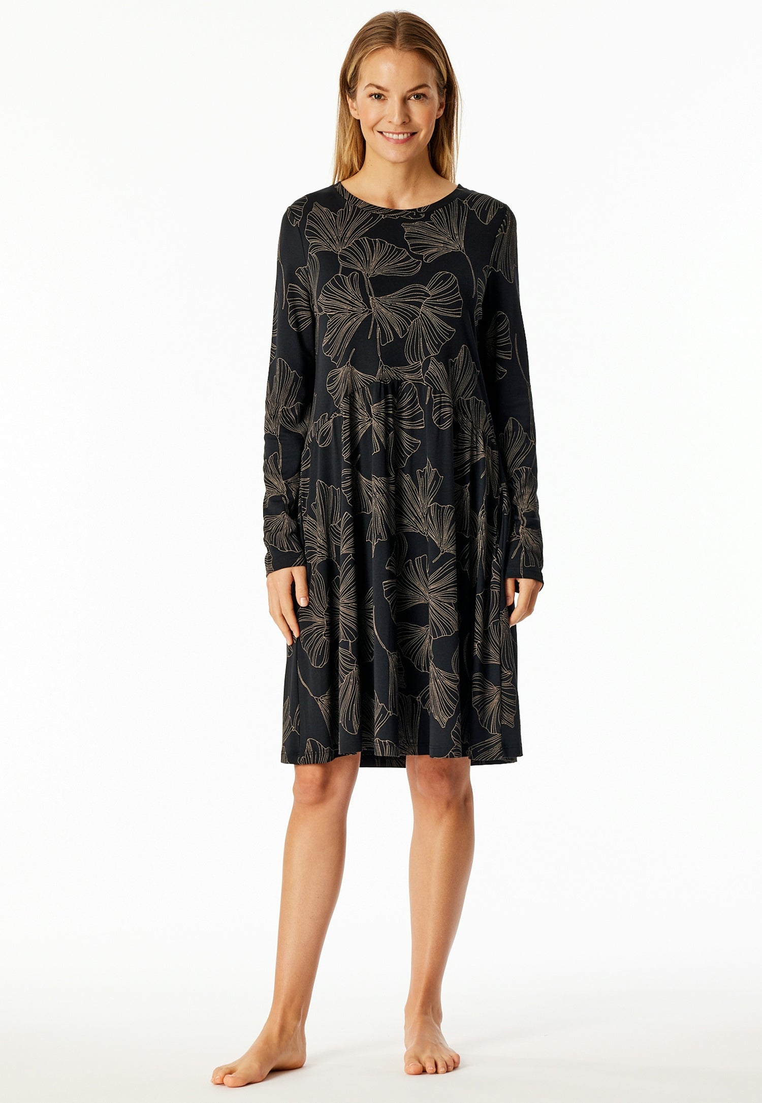 Nachthemd - 000-schwarz - Schwarz