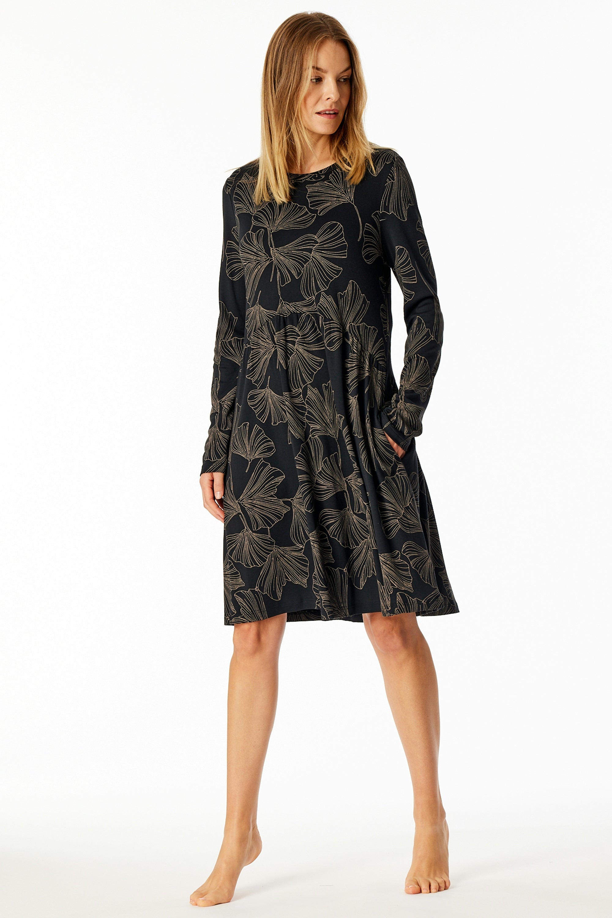 Nachthemd - 000-schwarz - Schwarz