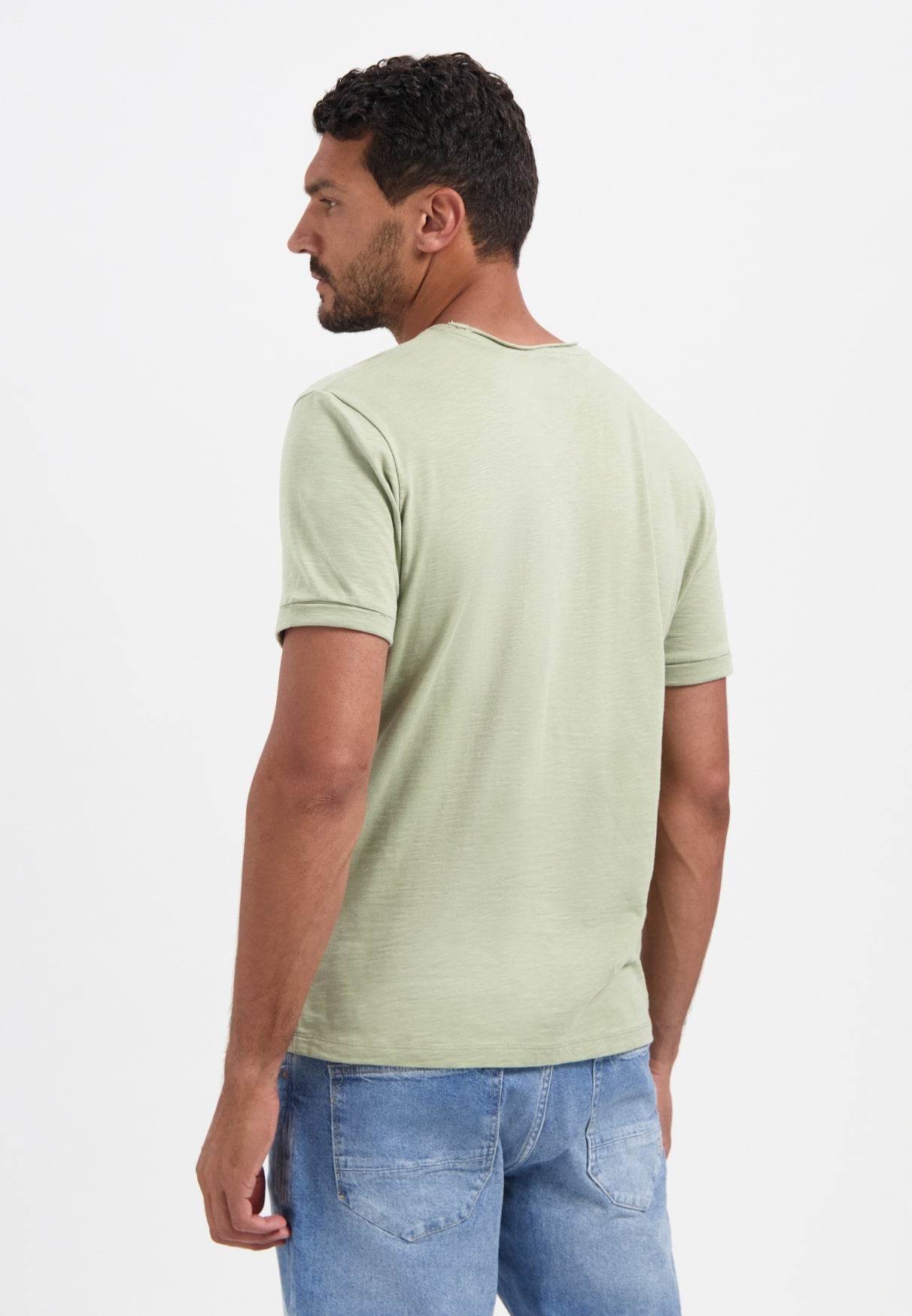 T-Shirt aus Baumwolle - 197-Light Moss - Grün