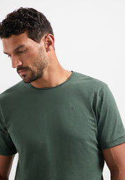 T-Shirt aus Baumwolle - 052-Dark Green - Grün
