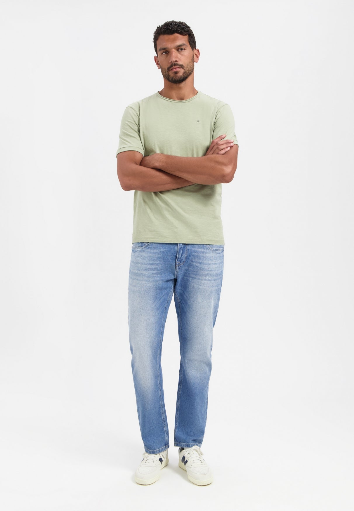 T-Shirt aus Baumwolle - 197-Light Moss - Grün