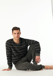 Schlafanzug aus Frottee - 213-dunkelgrau-mel. - Grau