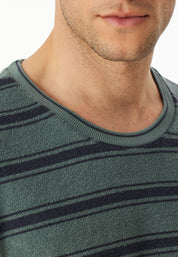 Schlafanzug aus Frottee - 709-mineral - Blau