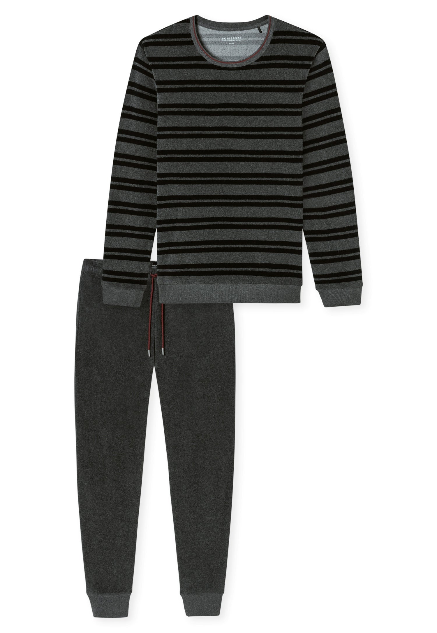 Schlafanzug aus Frottee - 213-dunkelgrau-mel. - Grau