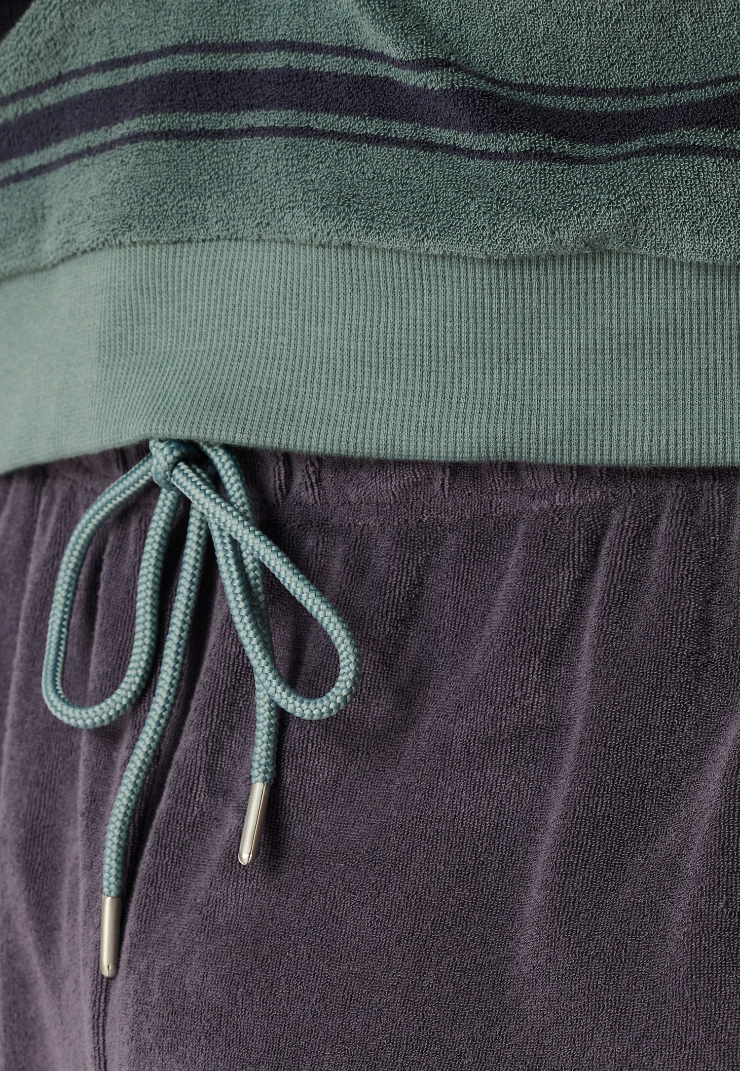 Schlafanzug aus Frottee - 709-mineral - Blau