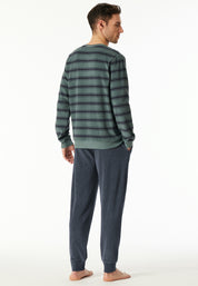 Schlafanzug aus Frottee - 709-mineral - Blau