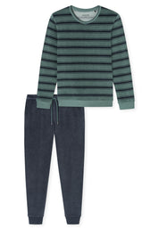 Schlafanzug aus Frottee - 709-mineral - Blau