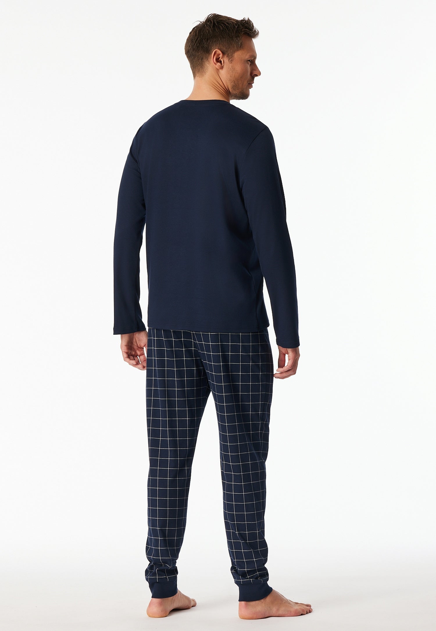Schlafanzug aus Baumwolle - 804-nachtblau - Blau