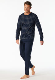 Schlafanzug aus Baumwolle - 804-nachtblau - Blau