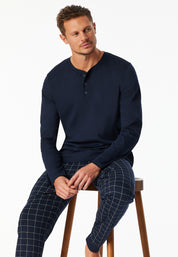 Schlafanzug aus Baumwolle - 804-nachtblau - Blau