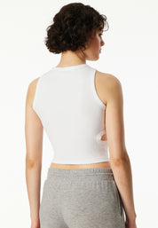 Trägertop mit Cut-Outs - 100-weiss - Weiß