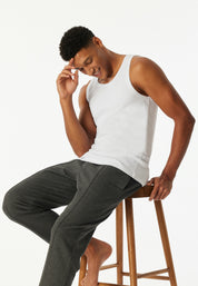 Tanktop aus Baumwolle - 100-weiss - Weiß