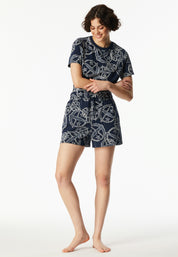 Schlupfshorts aus Baumwolle - 913-multicolor 2 - Blau