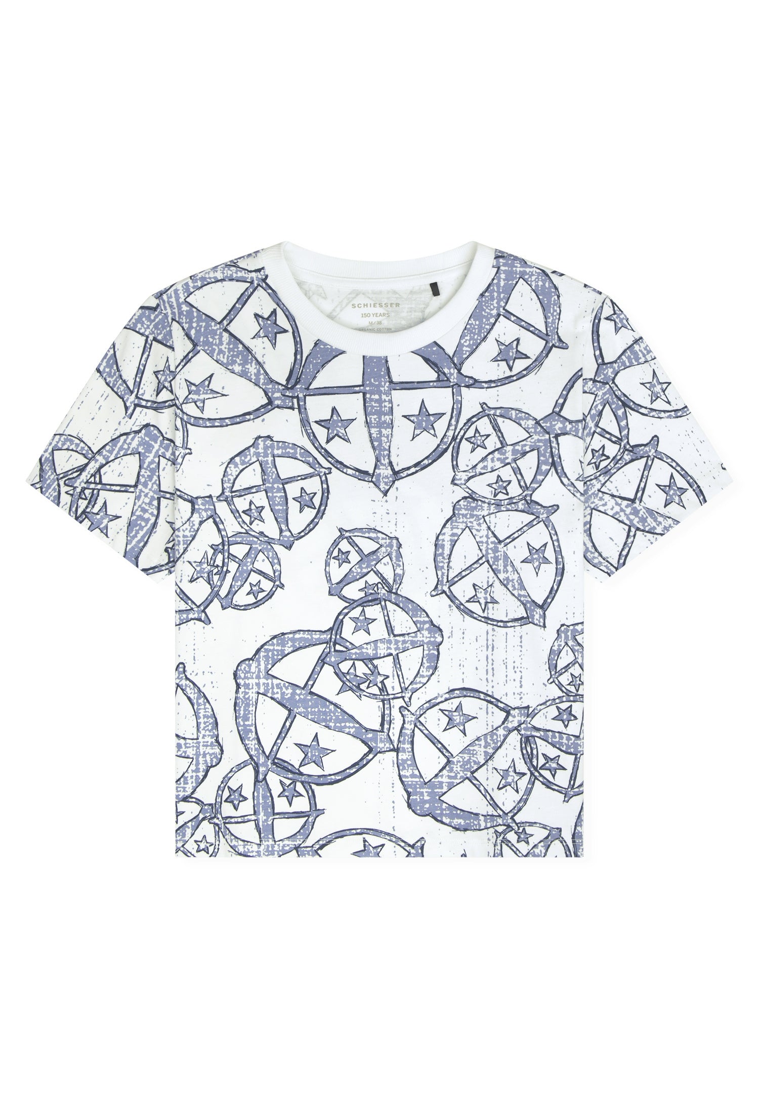 Schlafshirt aus Baumwolle - 904-multicolor 1 - Weiß