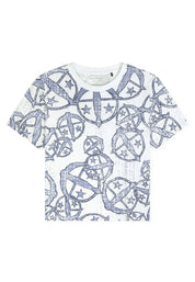 Schlafshirt aus Baumwolle - 904-multicolor 1 - Weiß