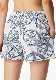 Schlupfshorts aus Baumwolle - 904-multicolor 1 - Weiß