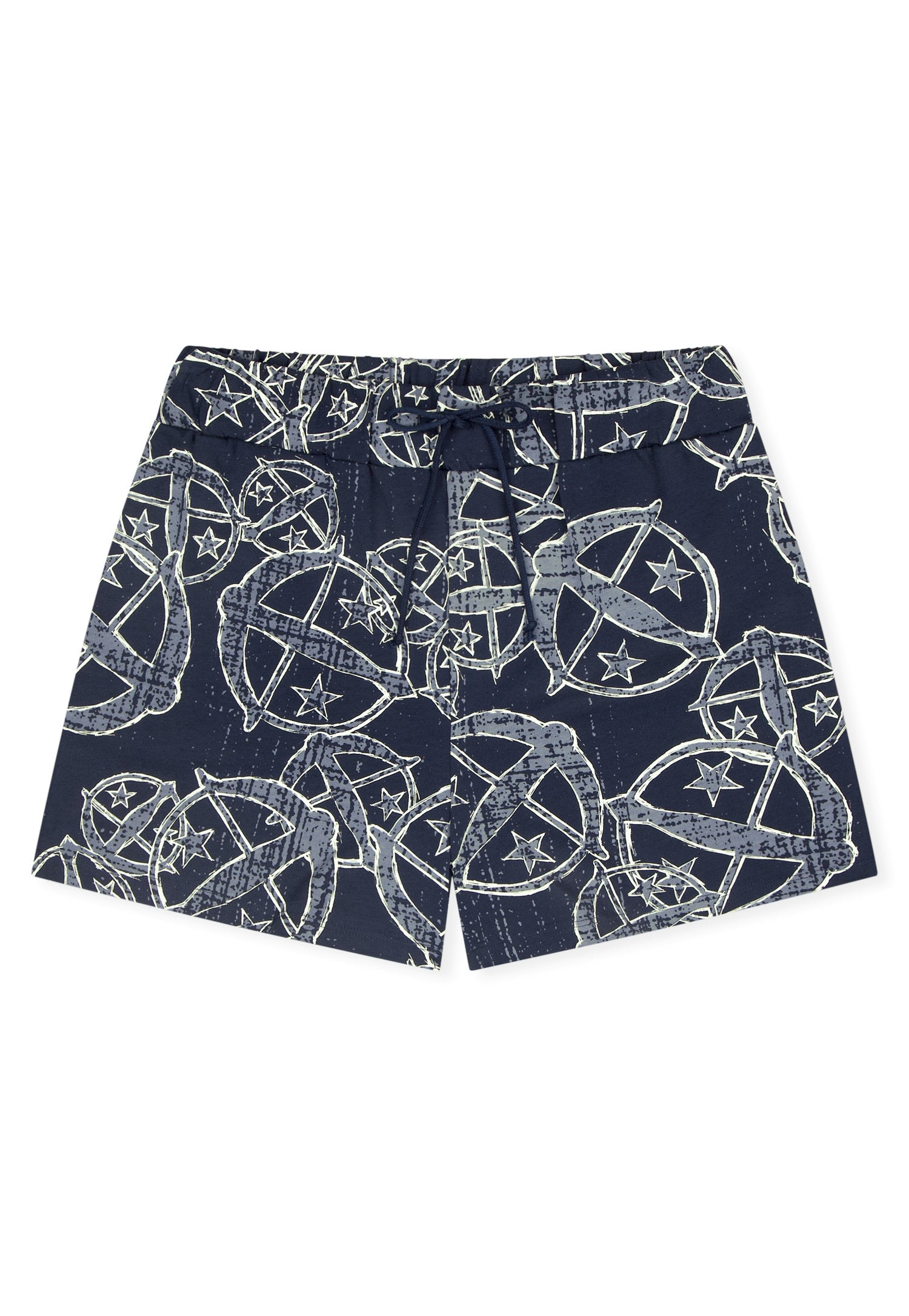 Schlupfshorts aus Baumwolle - 913-multicolor 2 - Blau