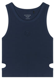Trägertop mit Cut-Outs - 801-admiral - Blau