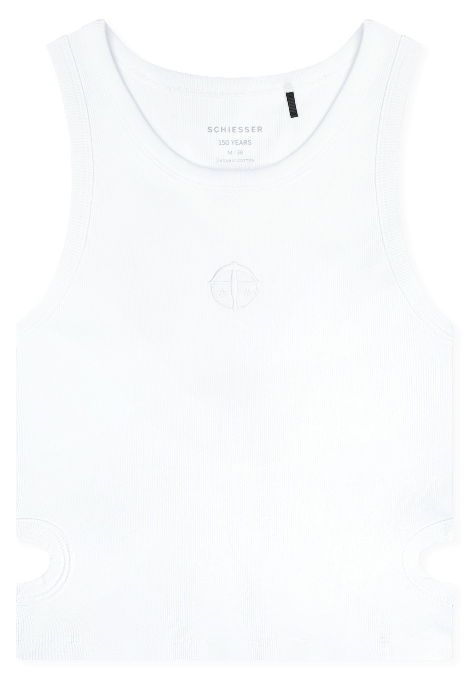 Trägertop mit Cut-Outs - 100-weiss - Weiß