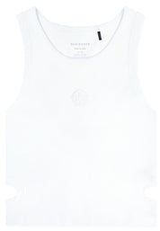 Trägertop mit Cut-Outs - 100-weiss - Weiß