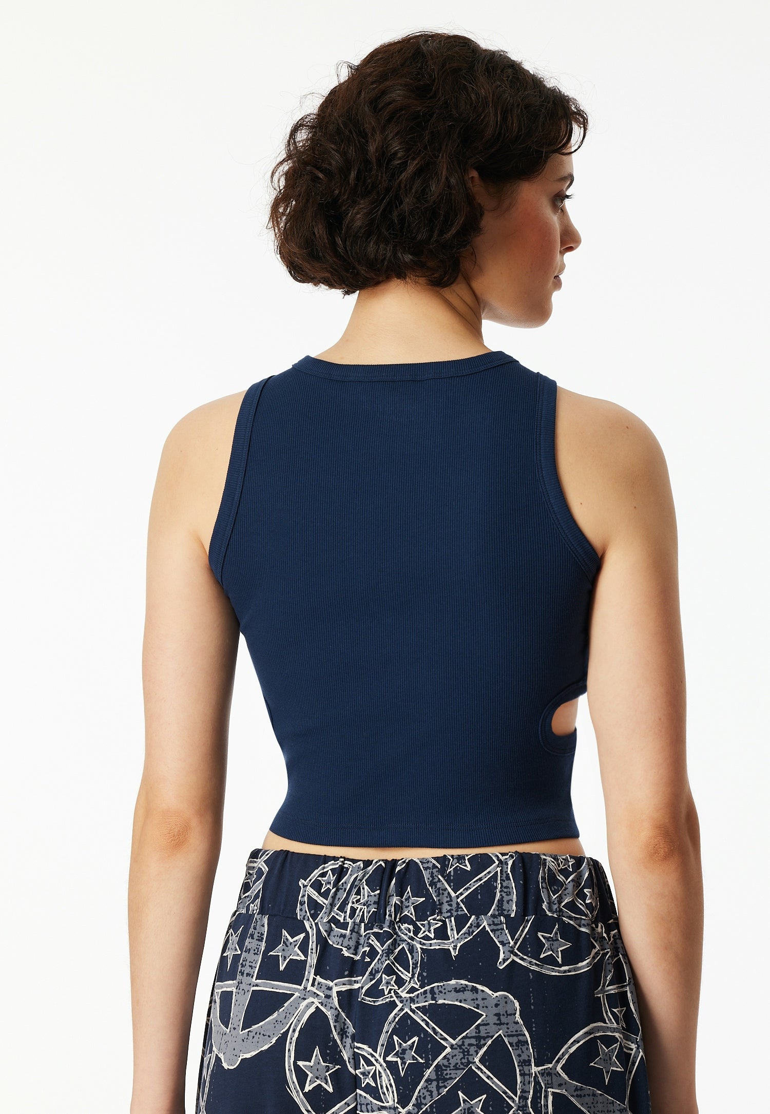 Trägertop mit Cut-Outs - 801-admiral - Blau