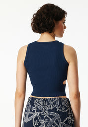 Trägertop mit Cut-Outs - 801-admiral - Blau