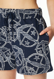 Schlupfshorts aus Baumwolle - 913-multicolor 2 - Blau