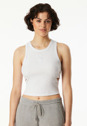 Trägertop mit Cut-Outs - 100-weiss - Weiß