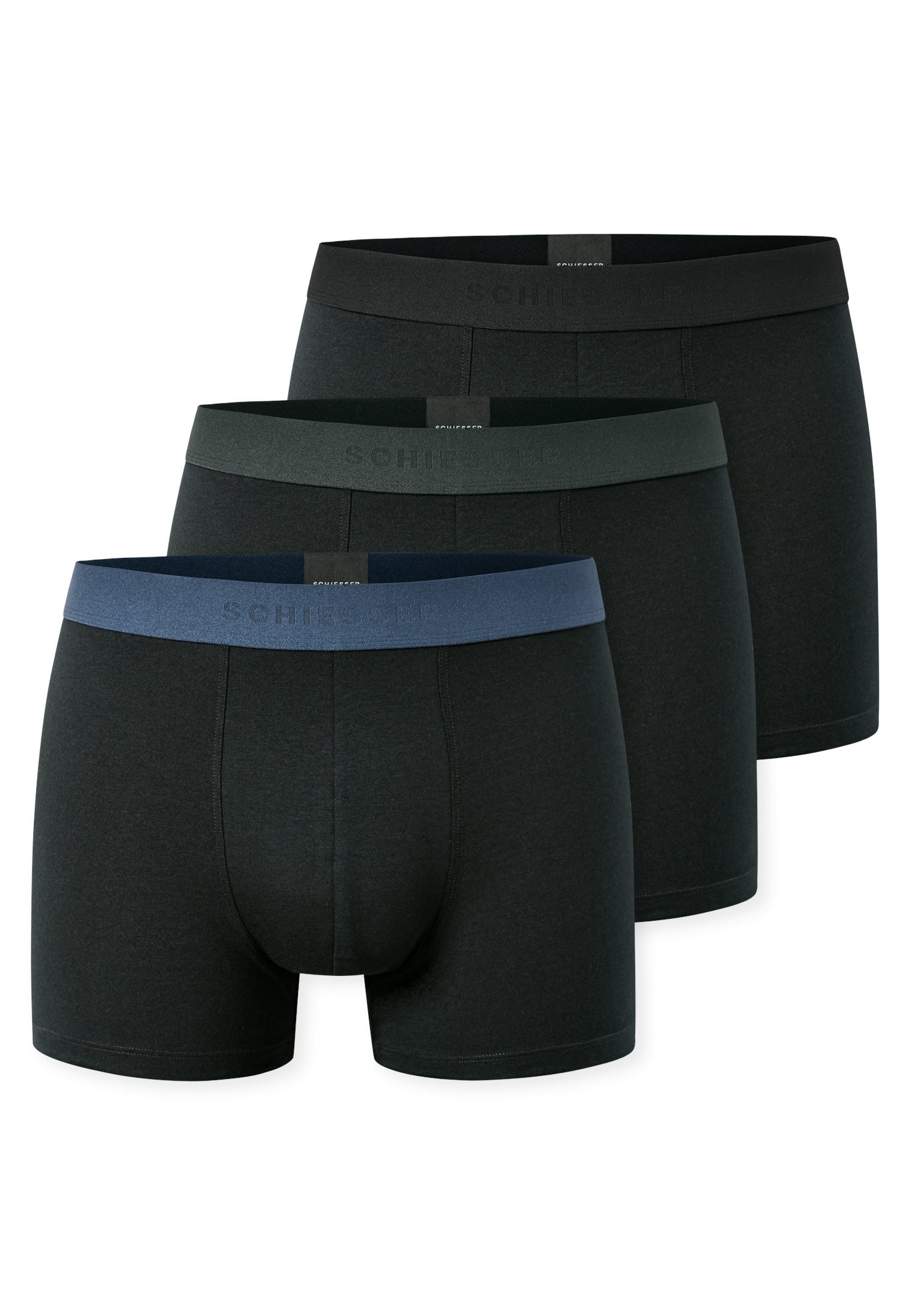 Boxershorts 3er-Pack aus Baumwolle - 909-sortiert 3 - Schwarz