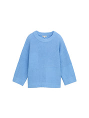 Strickpullover aus Baumwollmix - 34910-light fjord blue melange - Blau