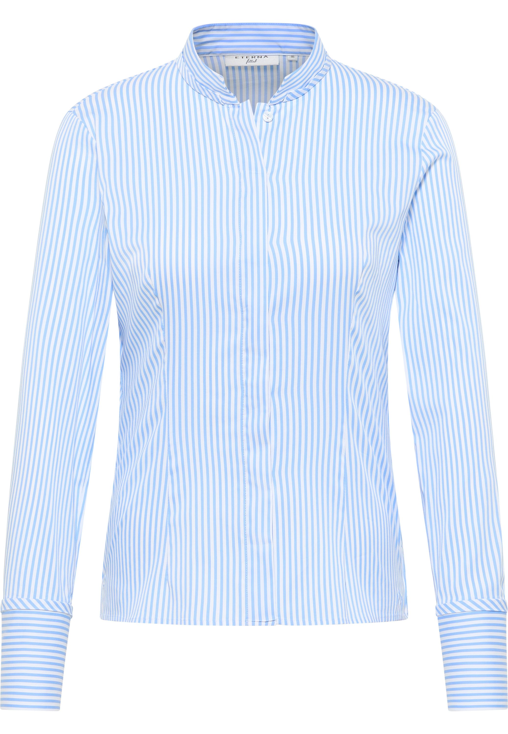 Bluse gestreift Slim Fit - 12-mittelblau - Blau