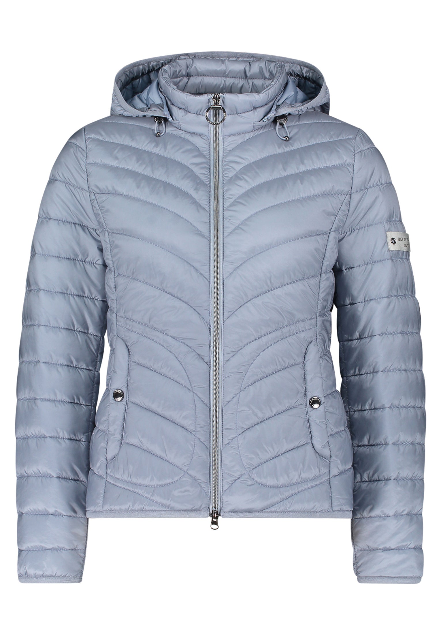 Steppjacke mit abnehmbarer Kapuze - 8380-Faded Blue - Blau