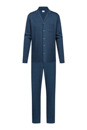 Schlafanzug lang - 668-yacht blue - Blau